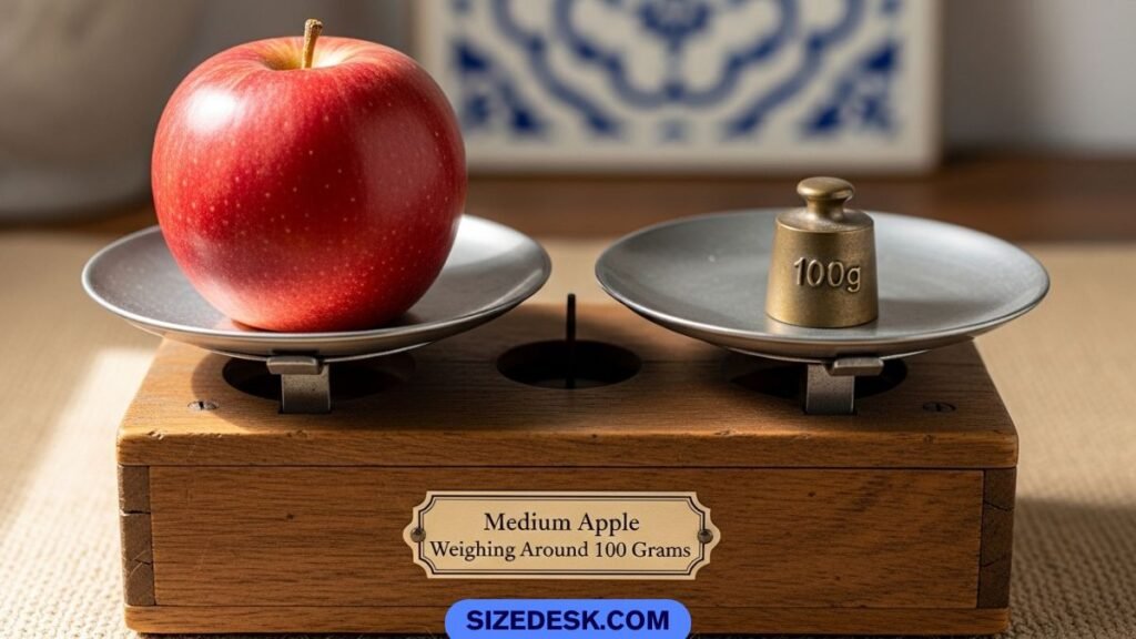 medium apple that weighs approximately 100 grams