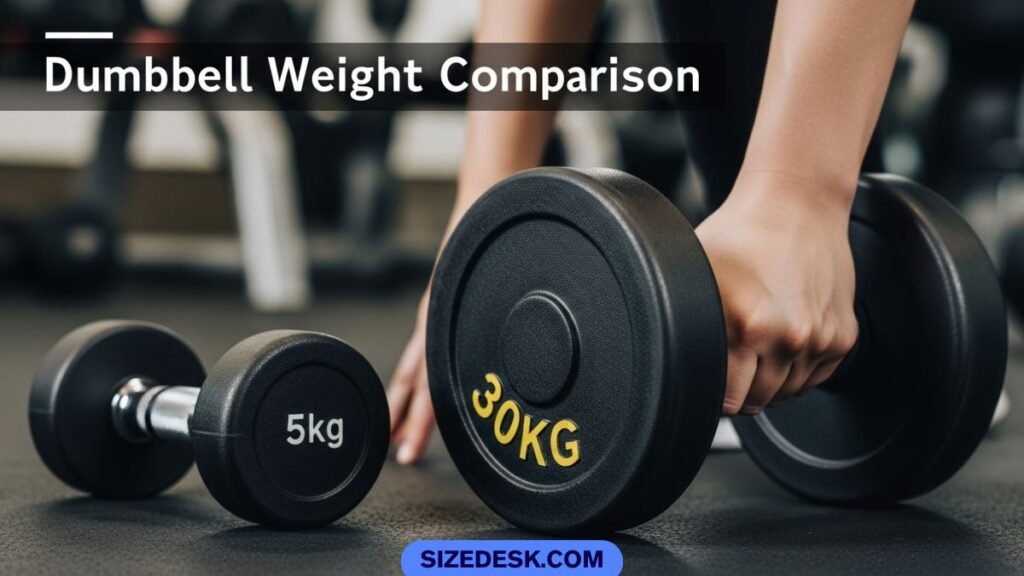 Thirty kilogram dumbbell used for strength training