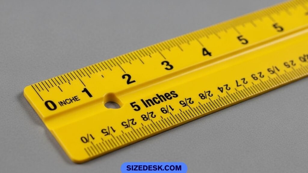 5 inch measurement shown clearly on a 12 inch ruler