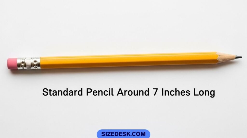 Standard wooden pencil measuring approximately 7 inches in length