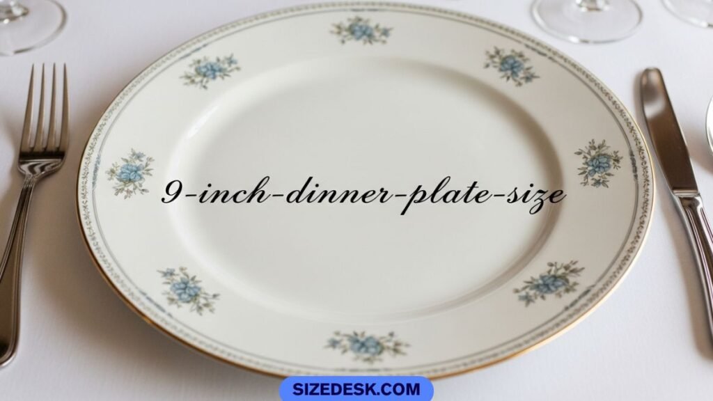 Standard 9-inch dinner plate shown from top view for size reference