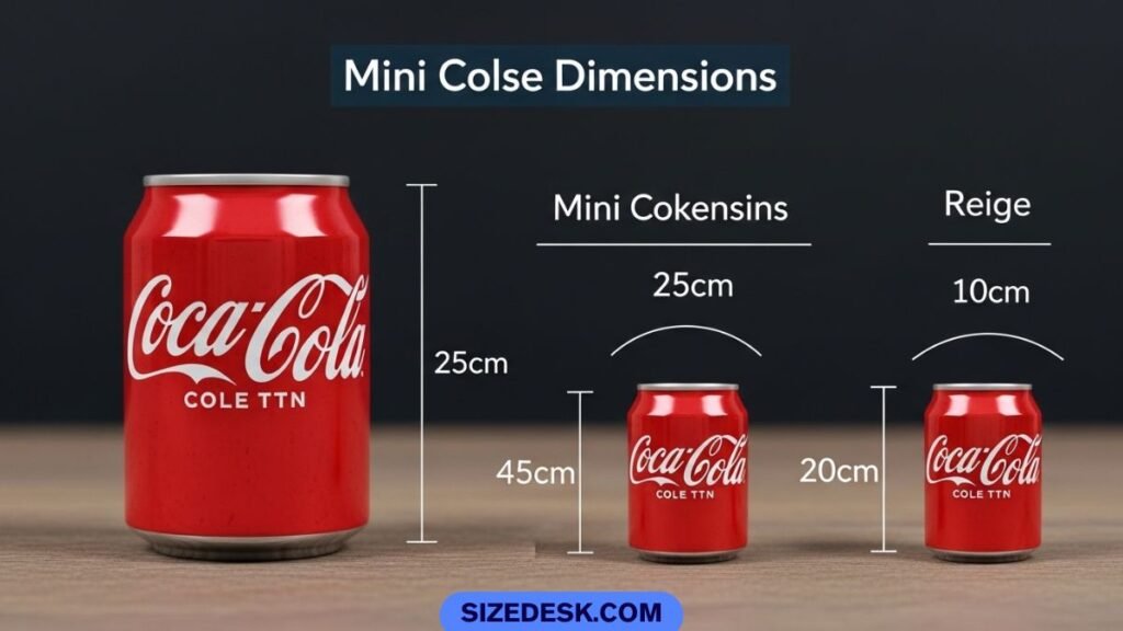 mini 7.5 oz coke can showing smaller height and diameter compared to standard